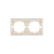 Рамка 2-м Mira горизонт. крем. LEZARD 701-0300-147